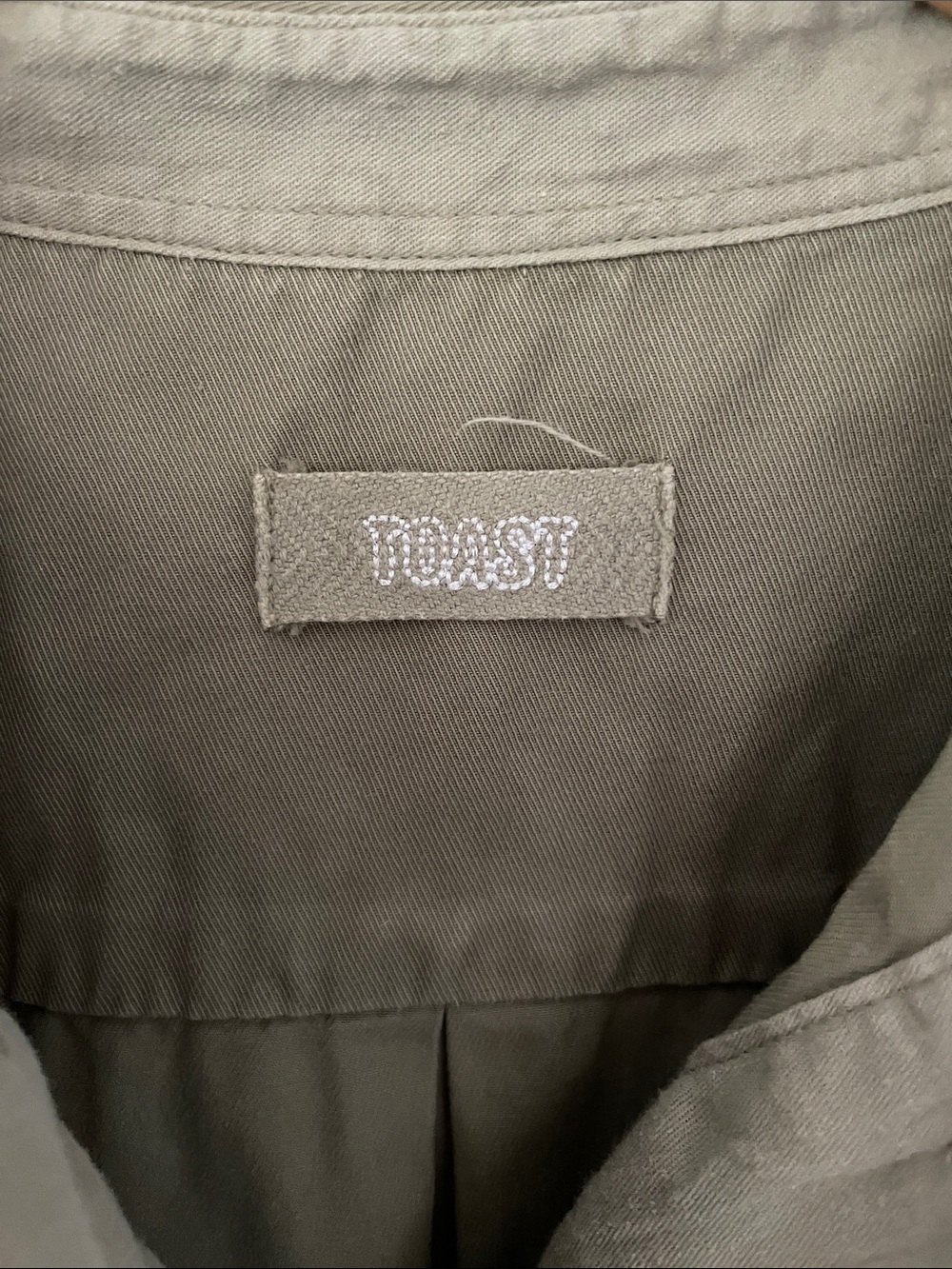 Toast UK Olive Camp Shirt UK size 10 - Picture 2 of 7